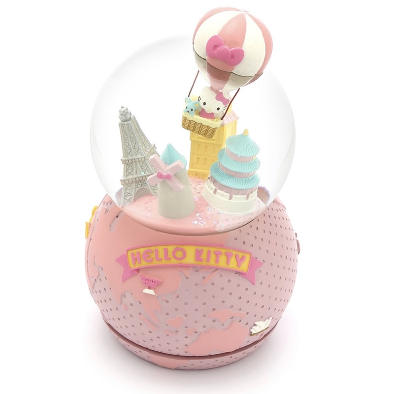 KT1816-EB Hello Kitty 環遊世界 水晶球音樂盒