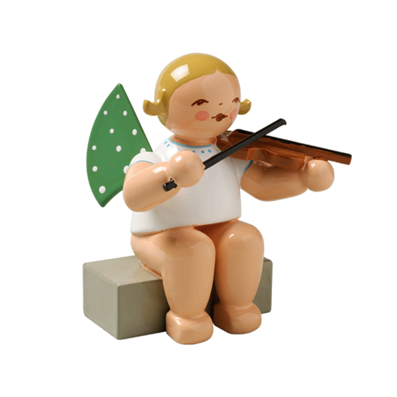 650/2a坐著演奏的小提琴天使，高度5cm