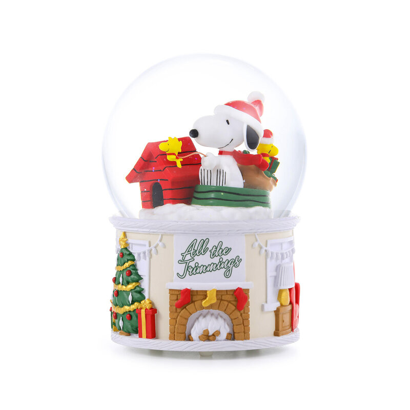 SP23013-EB Snoopy史努比聖誕雪橇(彩色) 水晶球音樂盒