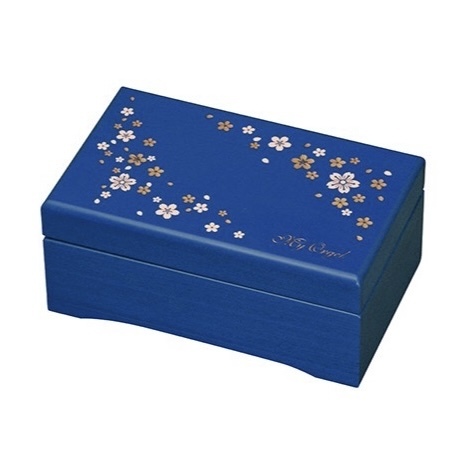 AA310B 日本23N櫻花系列音樂珠寶盒（藍）