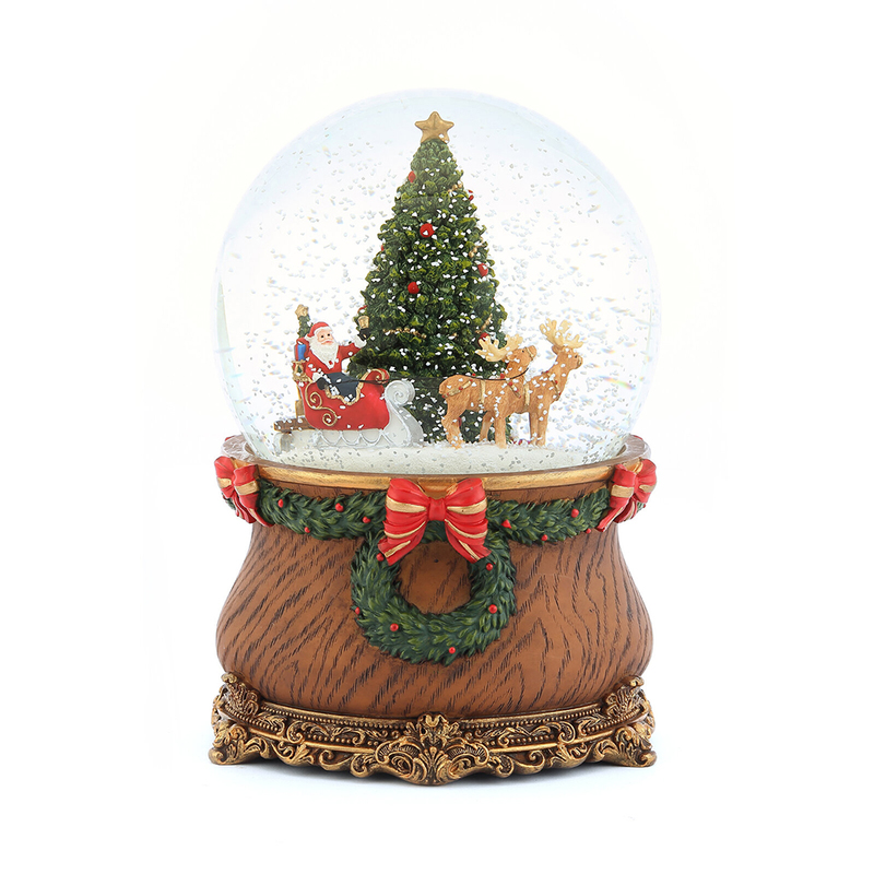 GG-54062-EB 聖誕雪中奇緣 聖誕 水晶球音樂盒